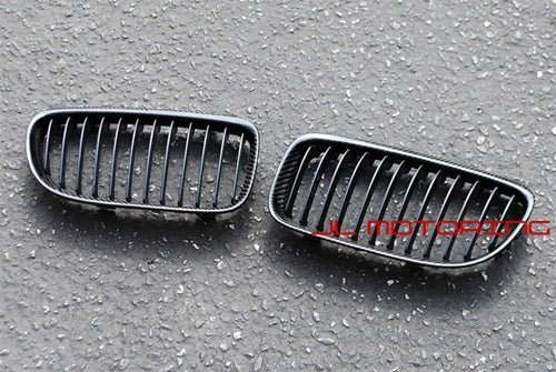 BMW Carbon Fiber Front Grilles - E82 E88 1 Series Coupe Convertible - JL Motoring