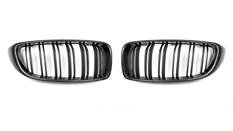 BMW Carbon Fiber Front Grilles - F32 F33 F36 4 Series - JL Motoring