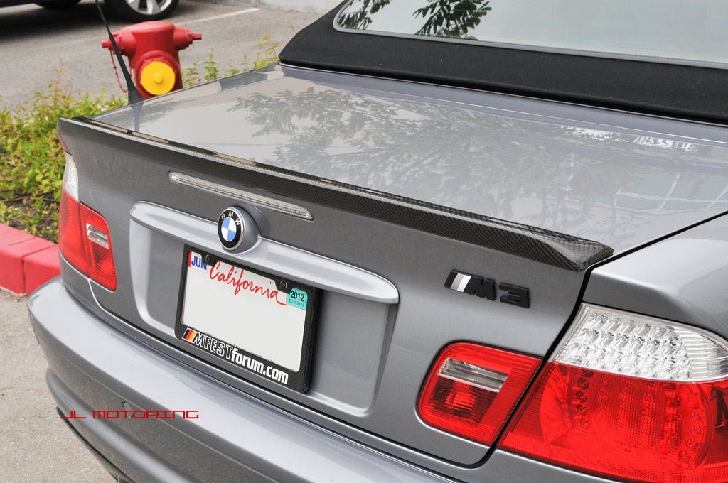 BMW E46 3 Series Convertible Carbon Fiber Trunk Spoiler - JL Motoring