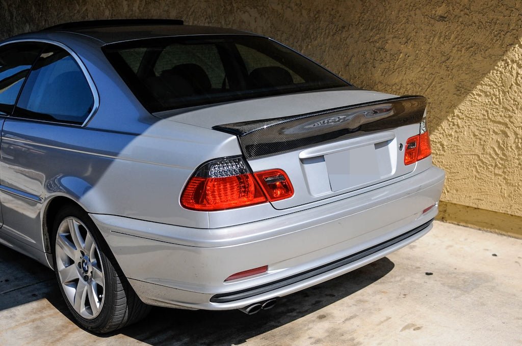 BMW E46 M3 3 Series Coupe CSL Style Add On Carbon Fiber Trunk Spoiler - JL Motoring