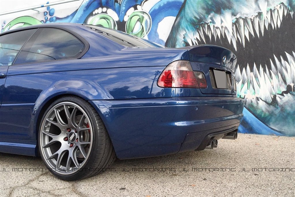 BMW E46 M3 CSL Style Carbon Fiber Rear Diffuser - JL Motoring
