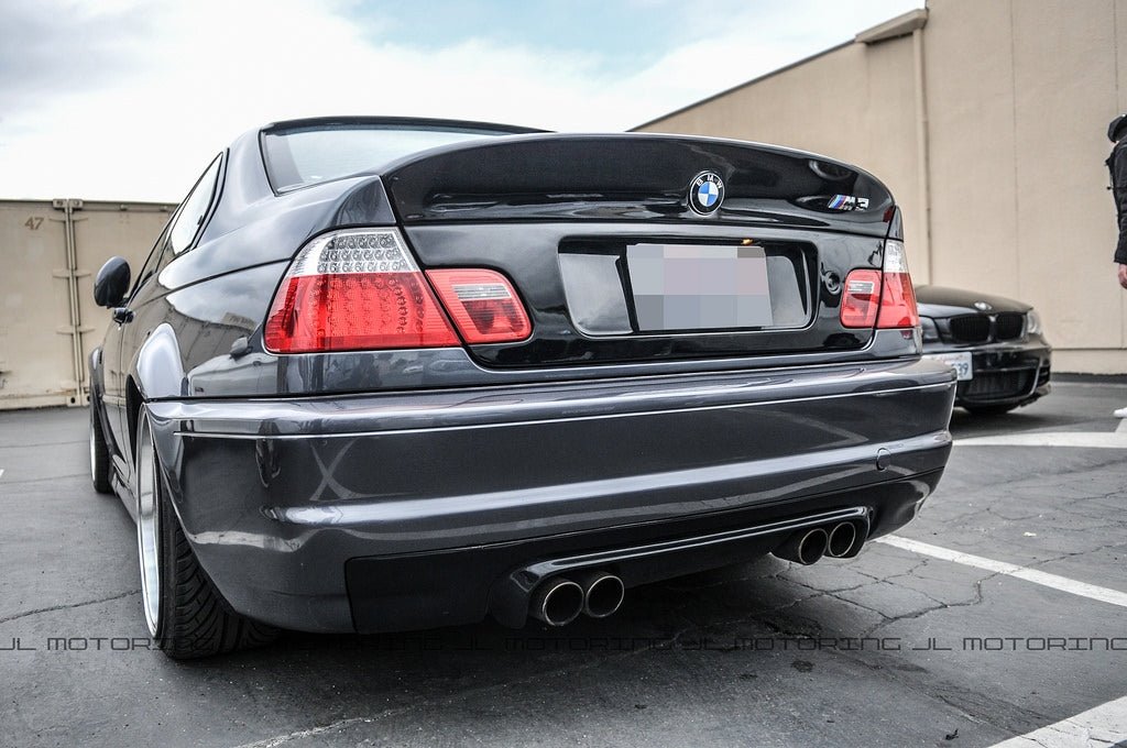 BMW E46 M3 CSL Style Carbon Fiber Rear Diffuser - JL Motoring
