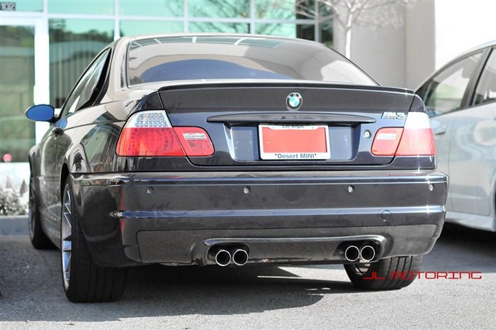 BMW E46 M3 CSL Style Carbon Fiber Rear Diffuser - JL Motoring