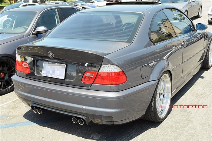BMW E46 M3 CSL Style Carbon Fiber Rear Diffuser - JL Motoring