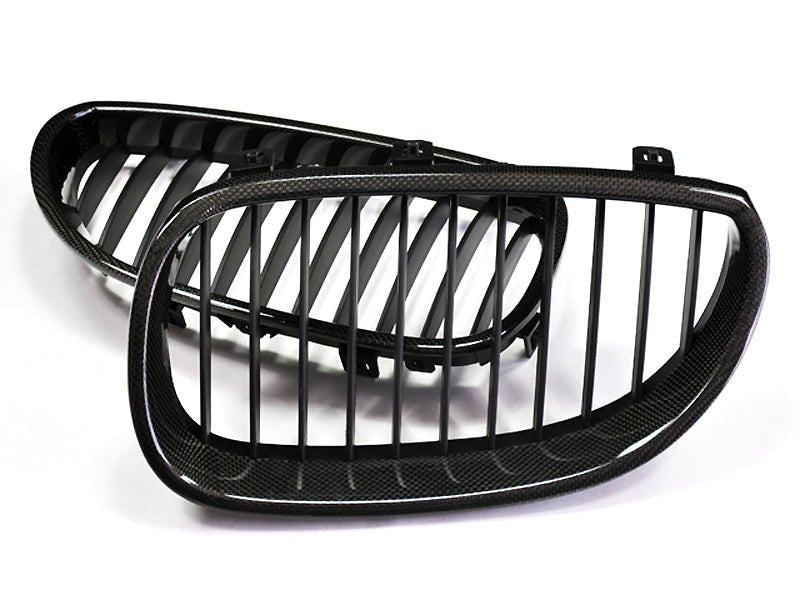 BMW E60 M5 5 Series Carbon Fiber Front Grilles - JL Motoring