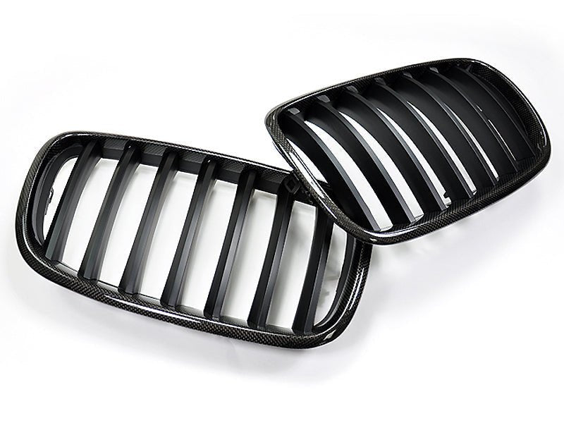 BMW E70 X5M X5 E71 X6M X6 Carbon Fiber Front Grilles - JL Motoring