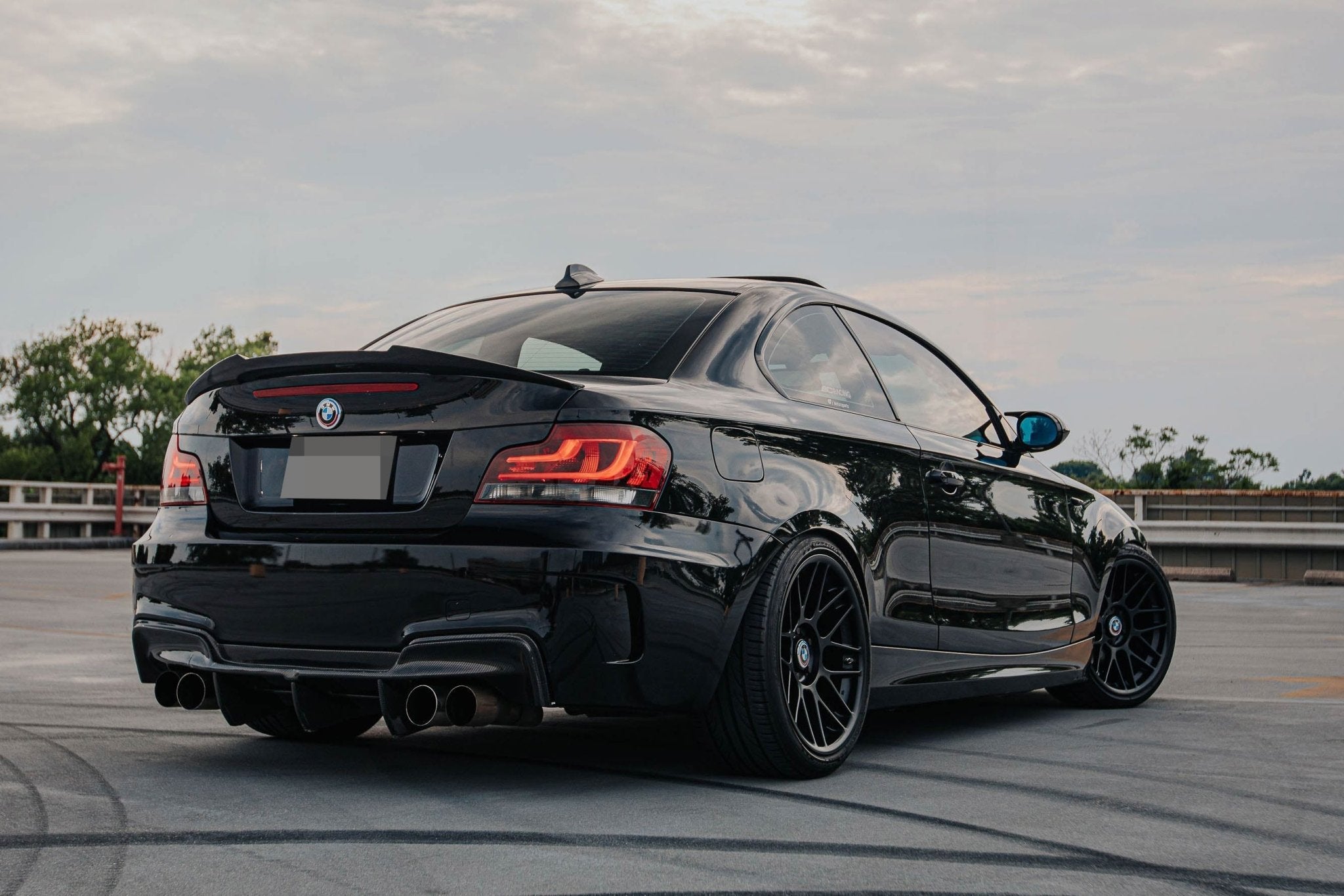 BMW E82 1M 1 Series M Style Carbon Fiber Trunk Spoiler - JL Motoring