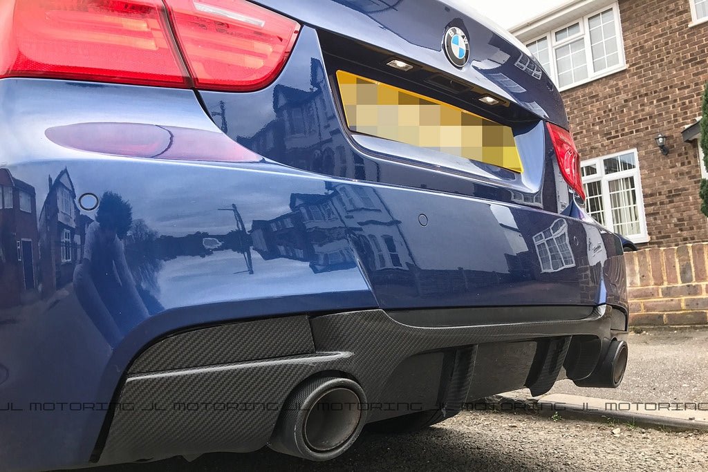 BMW E90 3 Series M Tech Performance Style Carbon Fiber Rear Diffuser - JL Motoring