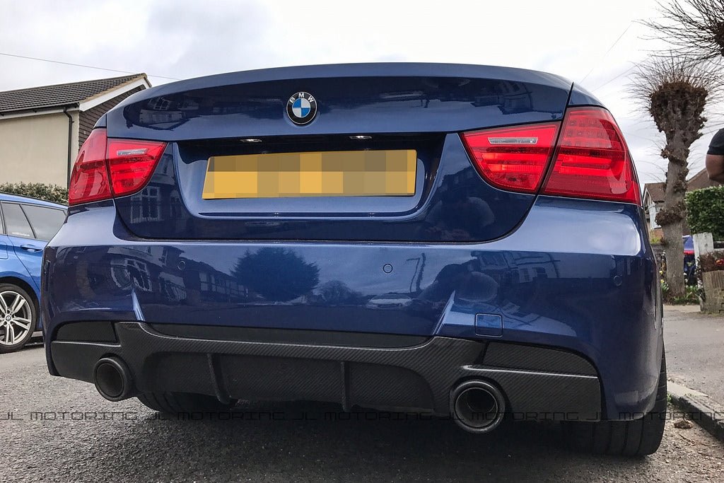 BMW E90 3 Series M Tech Performance Style Carbon Fiber Rear Diffuser - JL Motoring