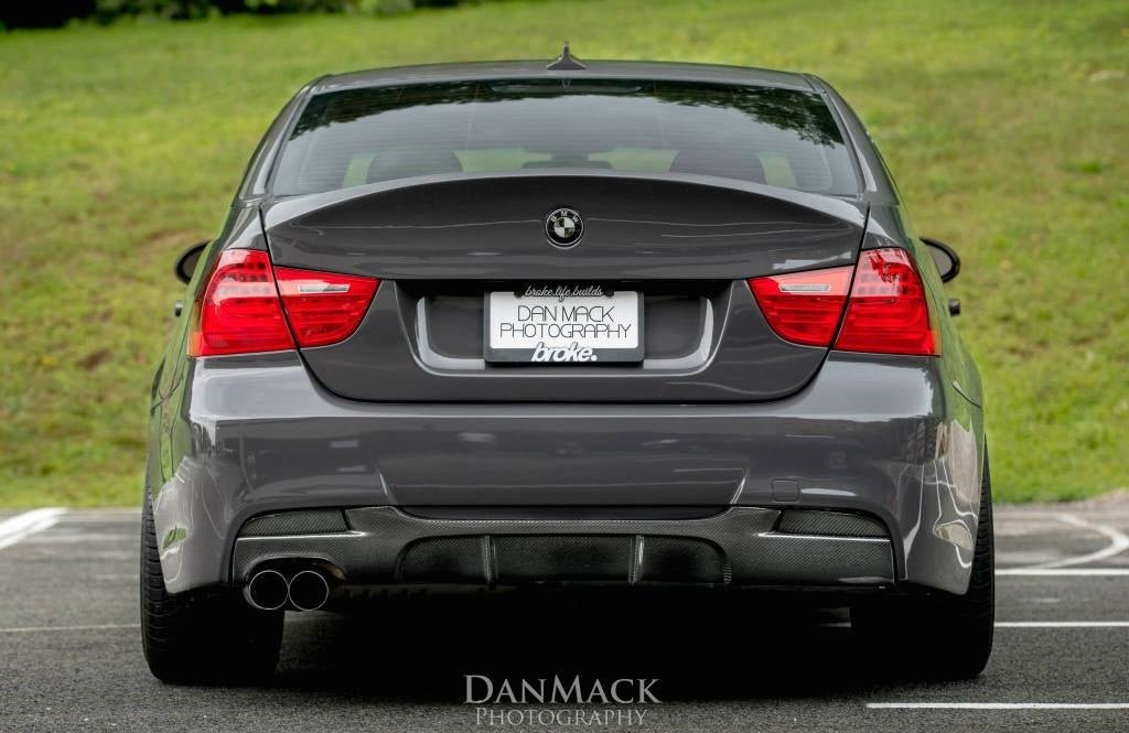 BMW E90 3 Series M Tech Performance Style Carbon Fiber Rear Diffuser - JL Motoring