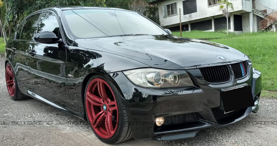 BMW E90 E91 3 Series 328 335 M Sport Carbon Fiber Front Splitters - JL Motoring