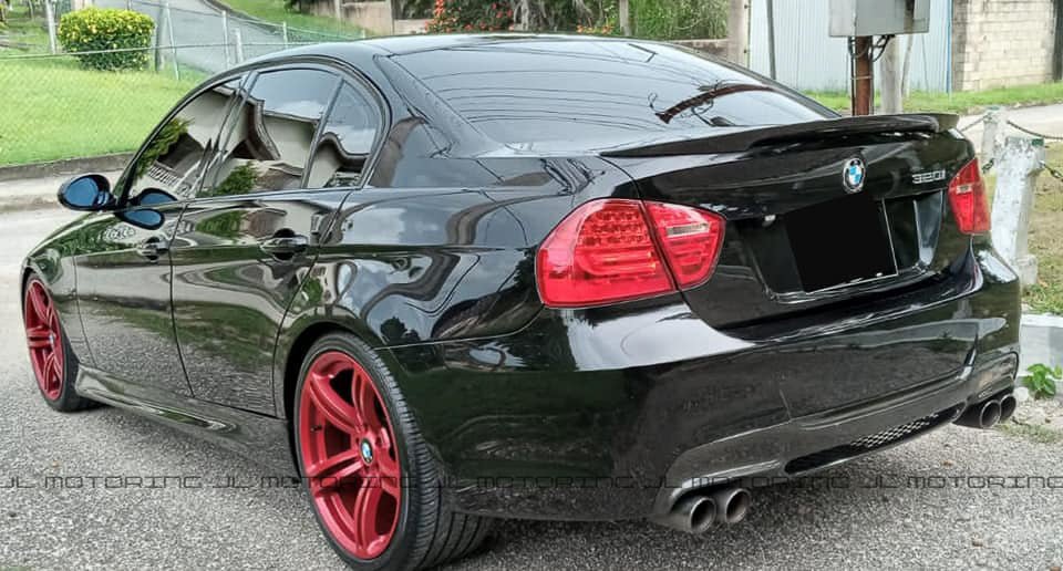 BMW E90 E91 3 Series 328 335 M Sport Carbon Fiber Rear Diffuser - JL Motoring