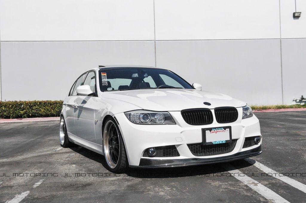 BMW E90 E91 3 Series LCI M Sport Carbon Fiber Front Lip - JL Motoring