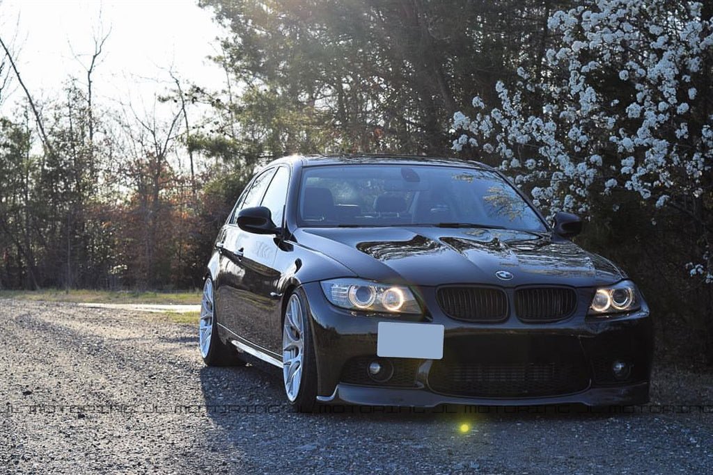 BMW E90 E91 3 Series M3 Style Bumper Carbon Fiber Front Lip - JL Motoring