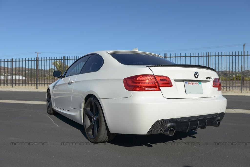 BMW E92 3 Series M Sport DTM Carbon Fiber Rear Diffuser - Dual - JL Motoring