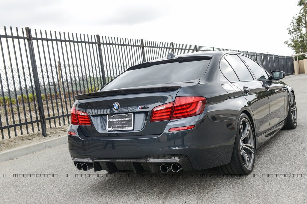 BMW F10 5 Series 3D Style Carbon Fiber Trunk Spoiler - JL Motoring