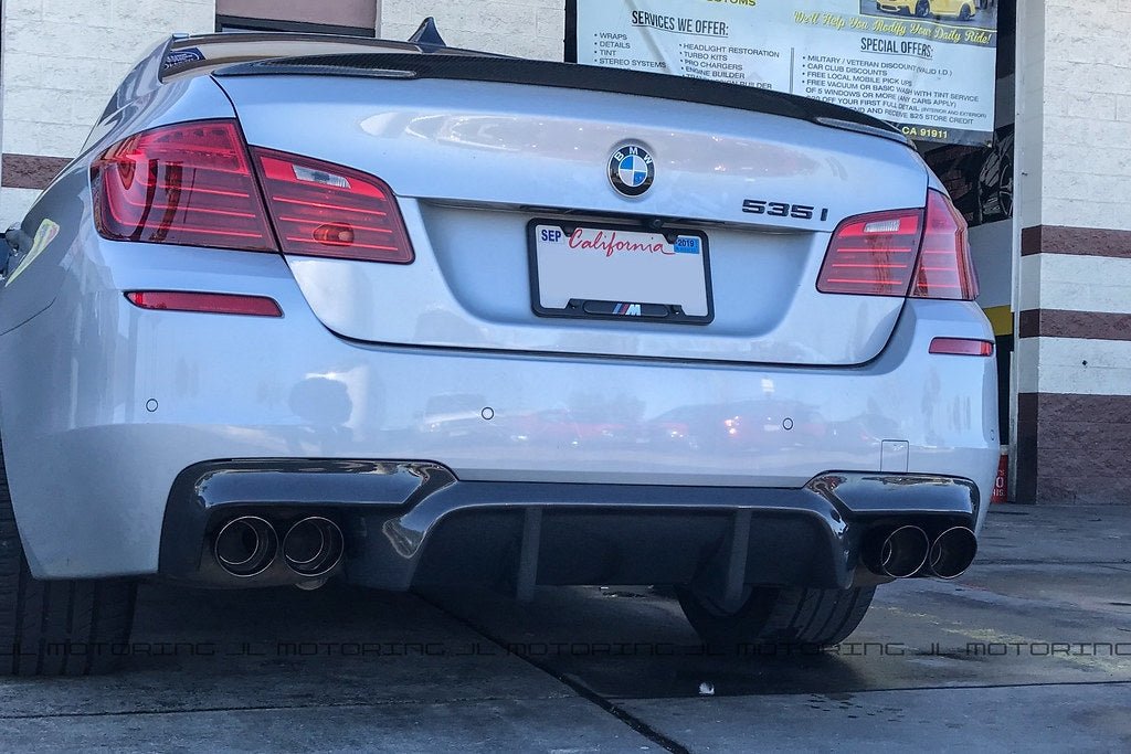 BMW F10 5 Series Performance Style Carbon Fiber Trunk Spoiler - JL Motoring