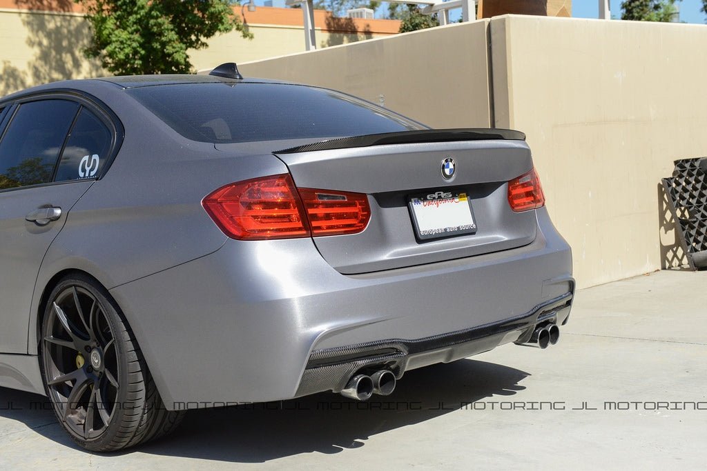 BMW F30 3 Series M Sport Carbon Fiber Rear Diffuser - JL Motoring