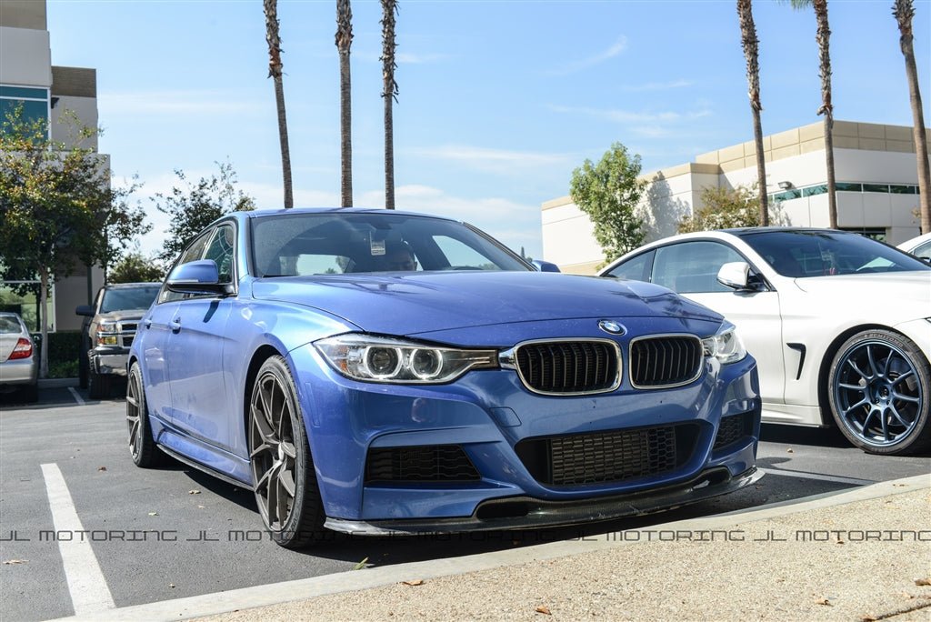 BMW F30 3 Series M Sport V2 Carbon Fiber Front Lip - JL Motoring