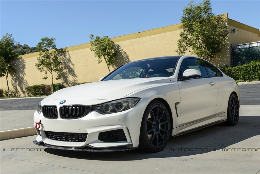 BMW F32 4 Series M Sport 3D Style Carbon Fiber Front Lip - JL Motoring