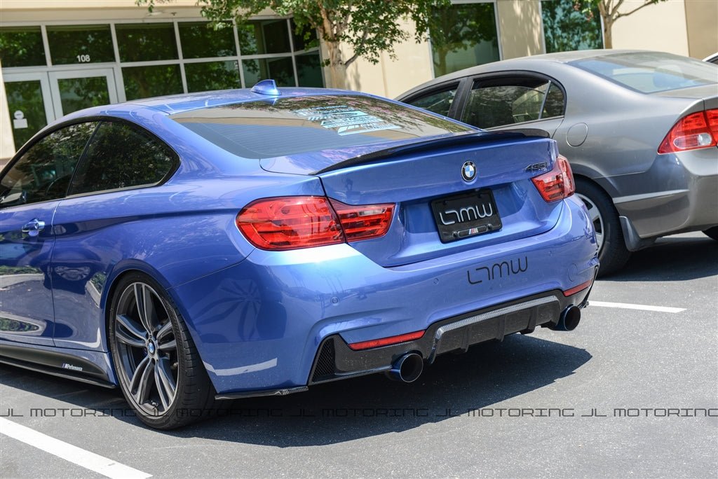 BMW F32 4 Series M Sport Performance Carbon Fiber Rear Diffuser - JL Motoring