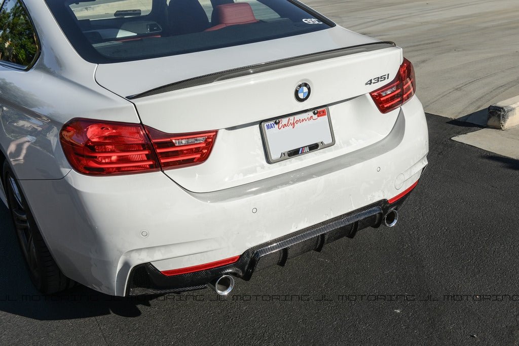 BMW F32 4 Series M Sport Performance Carbon Fiber Rear Diffuser - JL Motoring