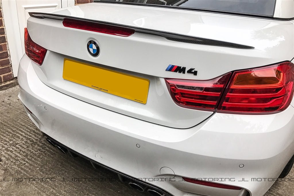 BMW F33 F83 M4 Convertible Performance Style Carbon Fiber Trunk Spoiler - JL Motoring