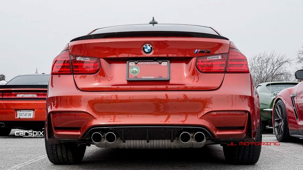 BMW F80 F82 F83 M3 M4 Carbon Fiber Rear Diffuser - JL Motoring