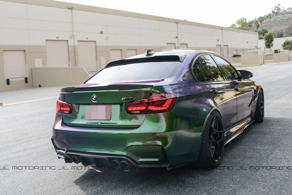 BMW F80 F82 F83 M3 M4 Carbon Fiber Rear Diffuser - JL Motoring