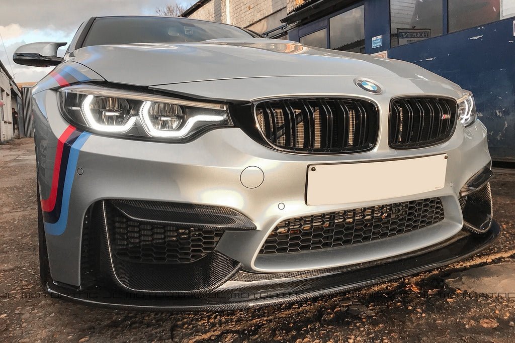 BMW F80 F82 F83 M3 M4 V3 Carbon Fiber Front Lip - JL Motoring