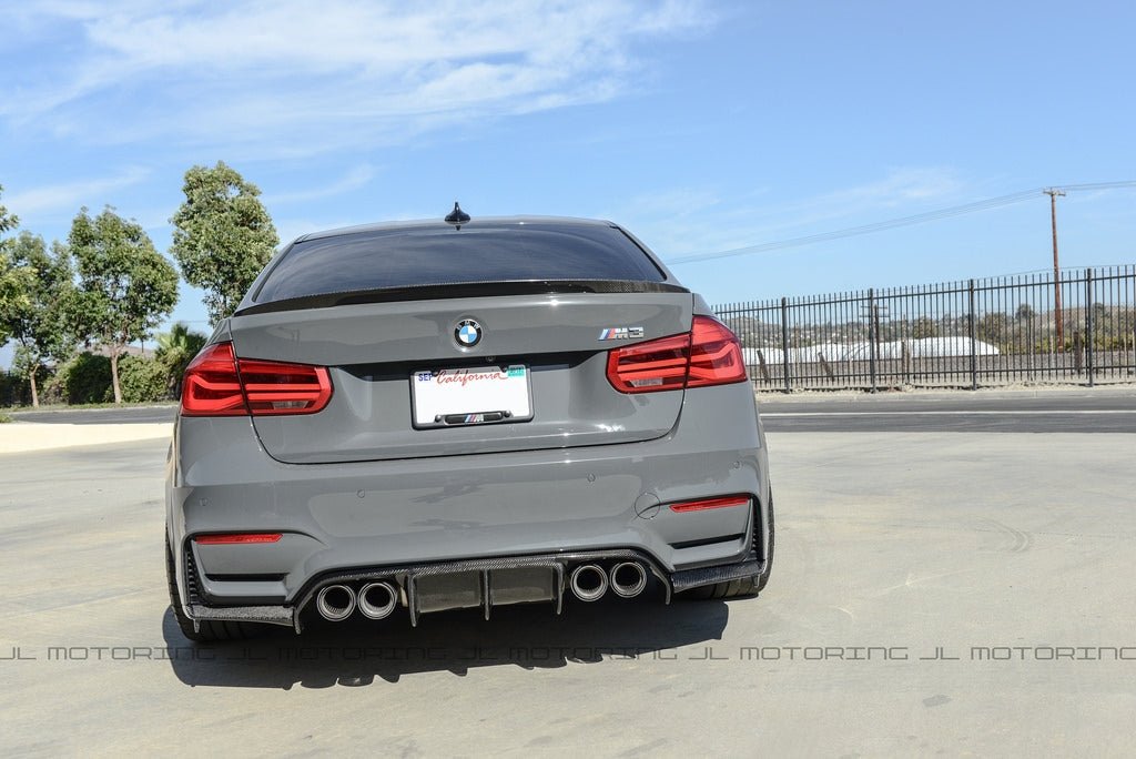 BMW F80 M3 F30 3 Series Performance Style Carbon Fiber Trunk Spoiler - JL Motoring