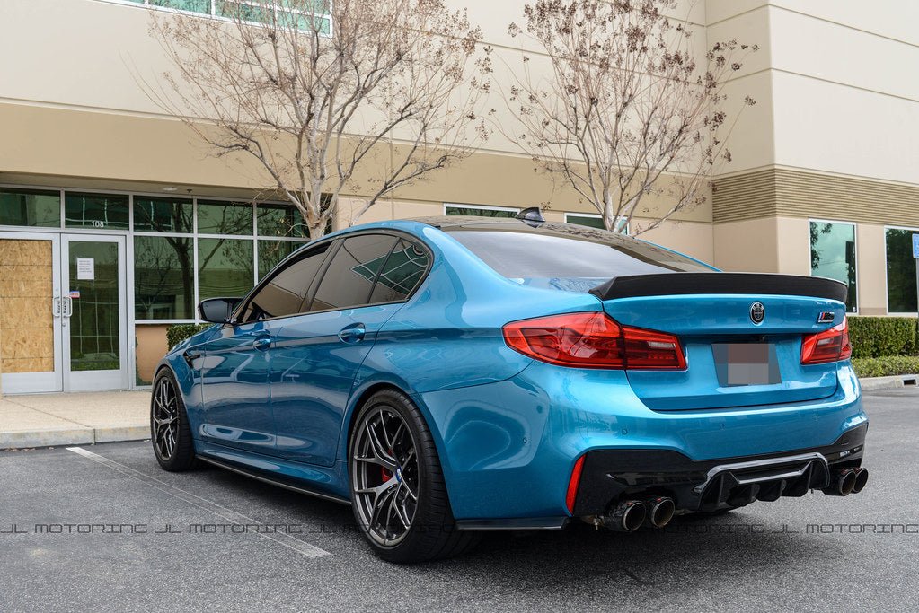 BMW G30 F90 M5 Carbon Fiber Rear Bumper Side Skirts - JL Motoring
