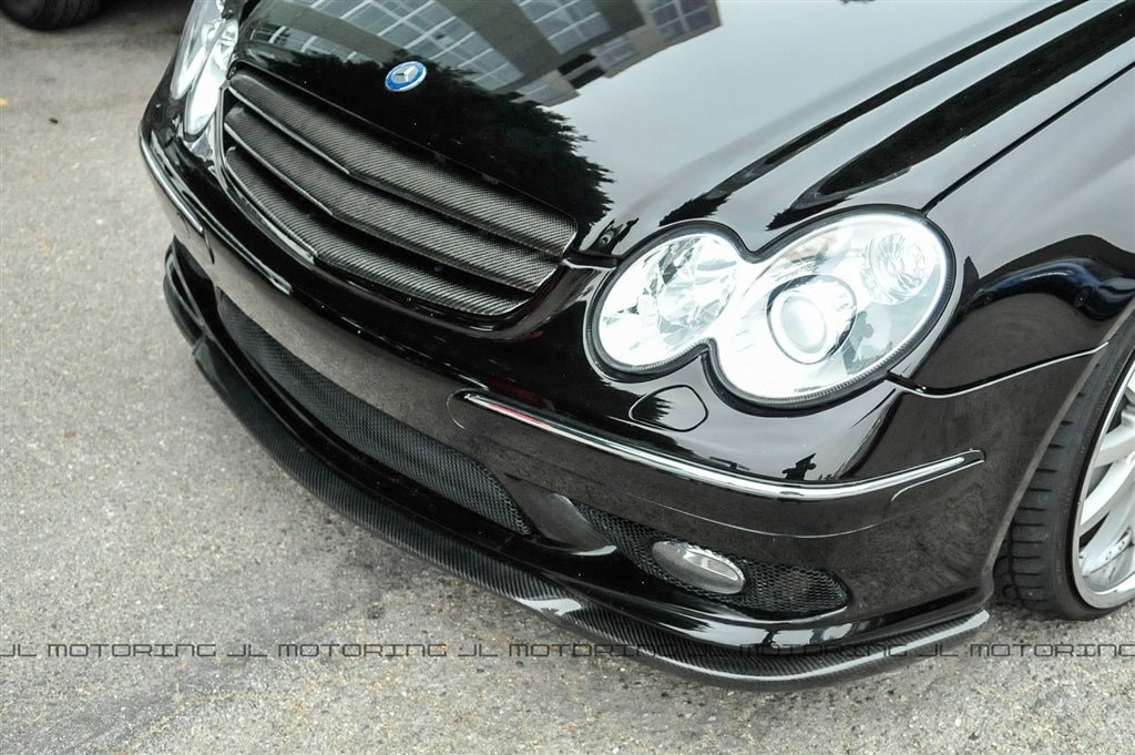 Mercedes Benz Carbon Fiber Front Lip - W209 CLK AMG W203 C55 AMG - JL Motoring