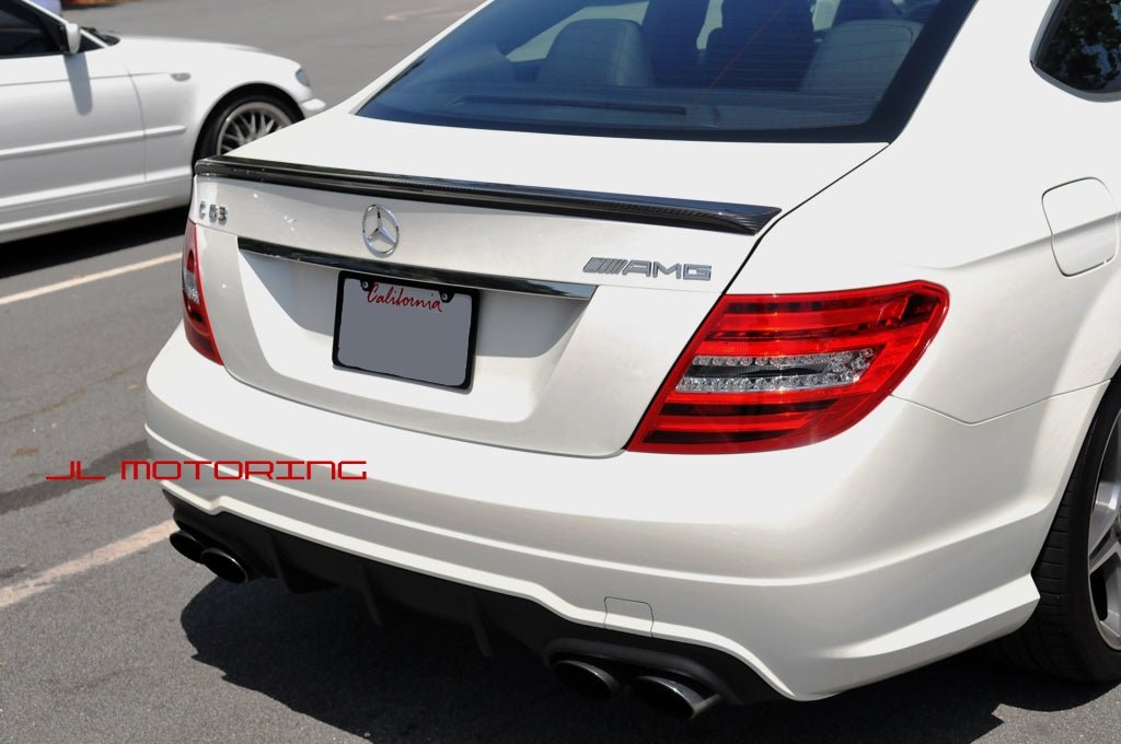 Mercedes Benz W204 C Coupe AMG Style Carbon Fiber Trunk Spoiler - JL Motoring