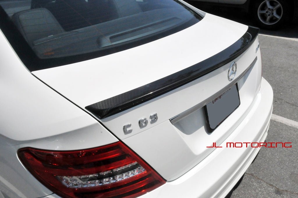 Mercedes Benz W204 C Coupe AMG Style Carbon Fiber Trunk Spoiler - JL Motoring