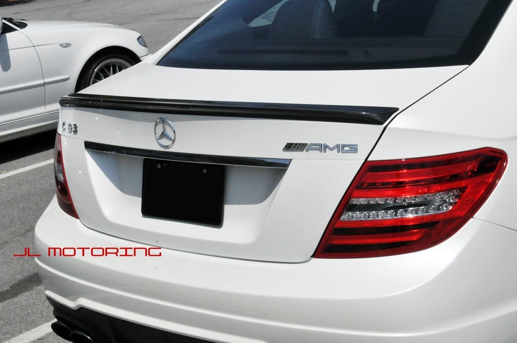 Mercedes Benz W204 C Coupe AMG Style Carbon Fiber Trunk Spoiler - JL Motoring