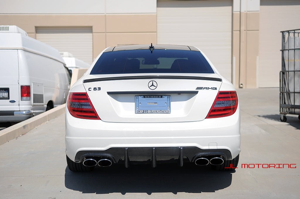 Mercedes Benz W204 C Coupe AMG Style Carbon Fiber Trunk Spoiler - JL Motoring