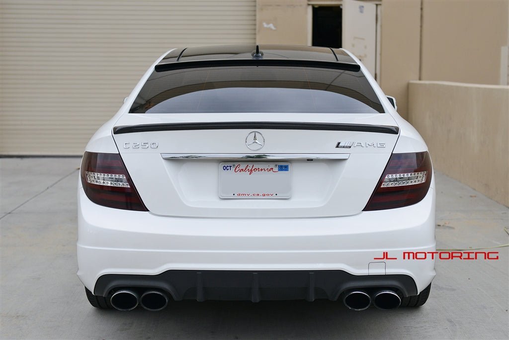 Mercedes Benz W204 C Coupe AMG Style Carbon Fiber Trunk Spoiler - JL Motoring