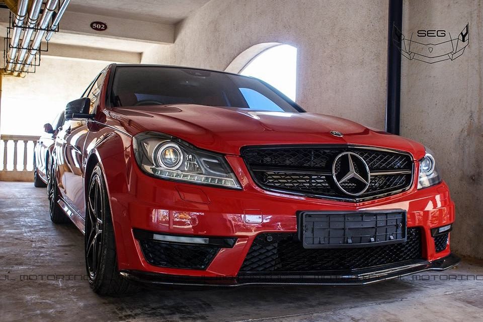 Mercedes Benz W204 C63 AMG Black Series Carbon Fiber Front Lip - JL Motoring