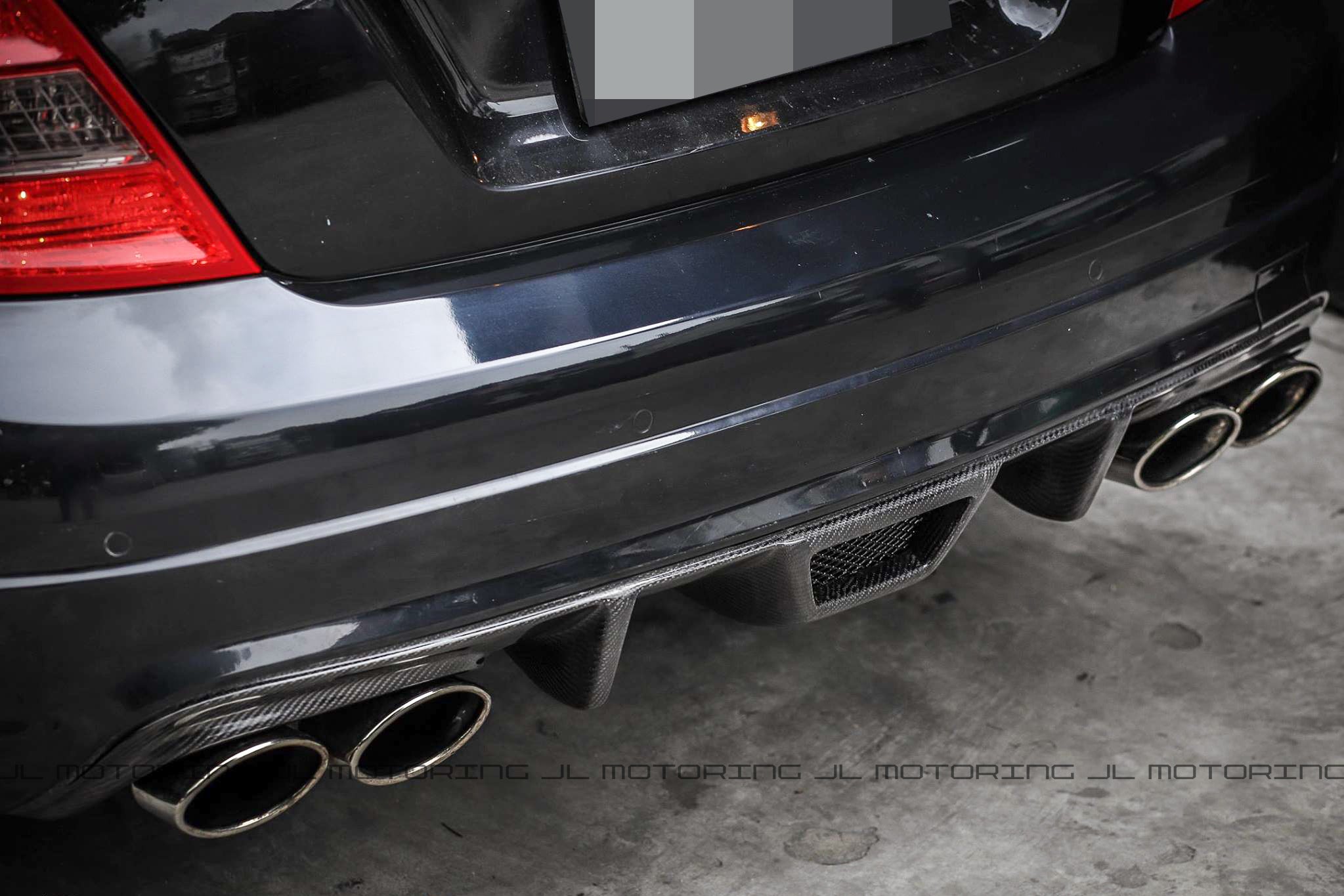 Mercedes Benz W204 C63 Carbon Fiber Rear Diffuser - JL Motoring