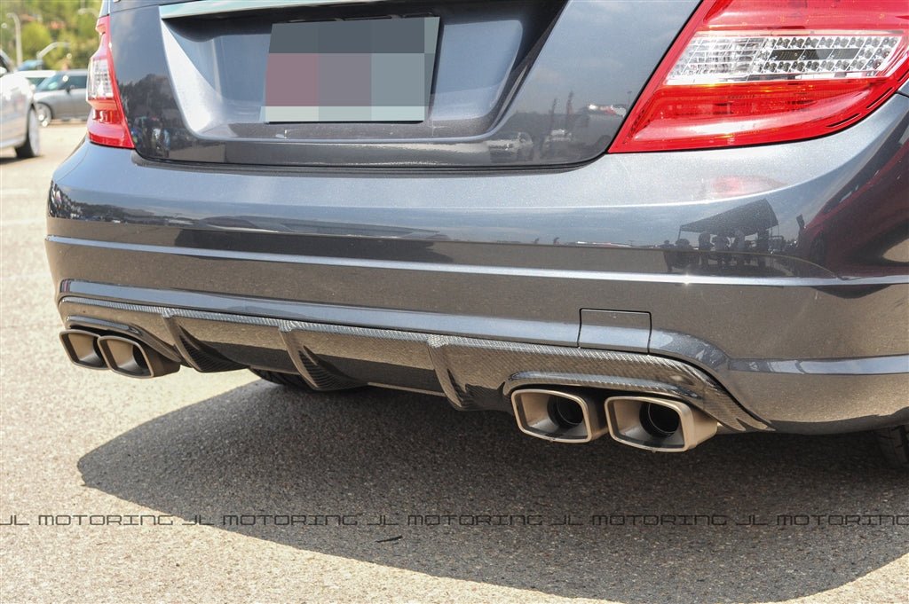 Mercedes Benz W204 C63 Carbon Fiber Rear Diffuser - JL Motoring