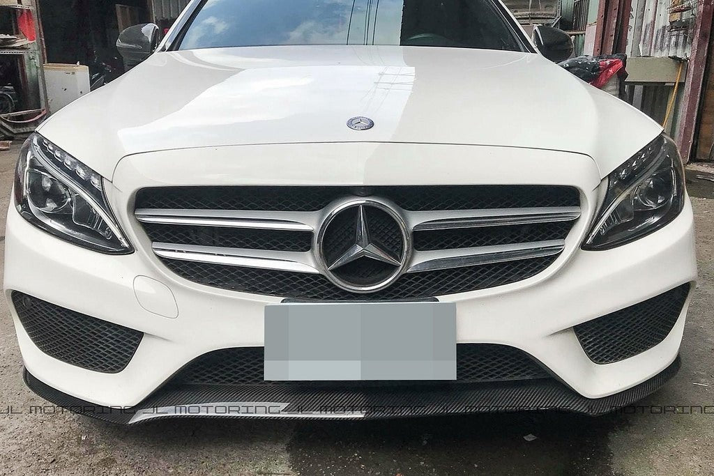 Mercedes Benz W205 C300 C450 AMG C43 Carbon Fiber Front Lip - JL Motoring
