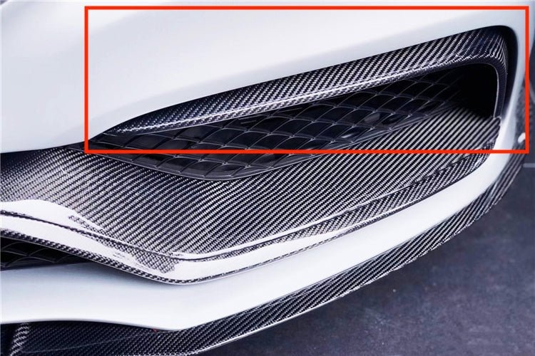 Mercedes Benz W205 C63 AMG Carbon Fiber Front Upper Trims - JL Motoring