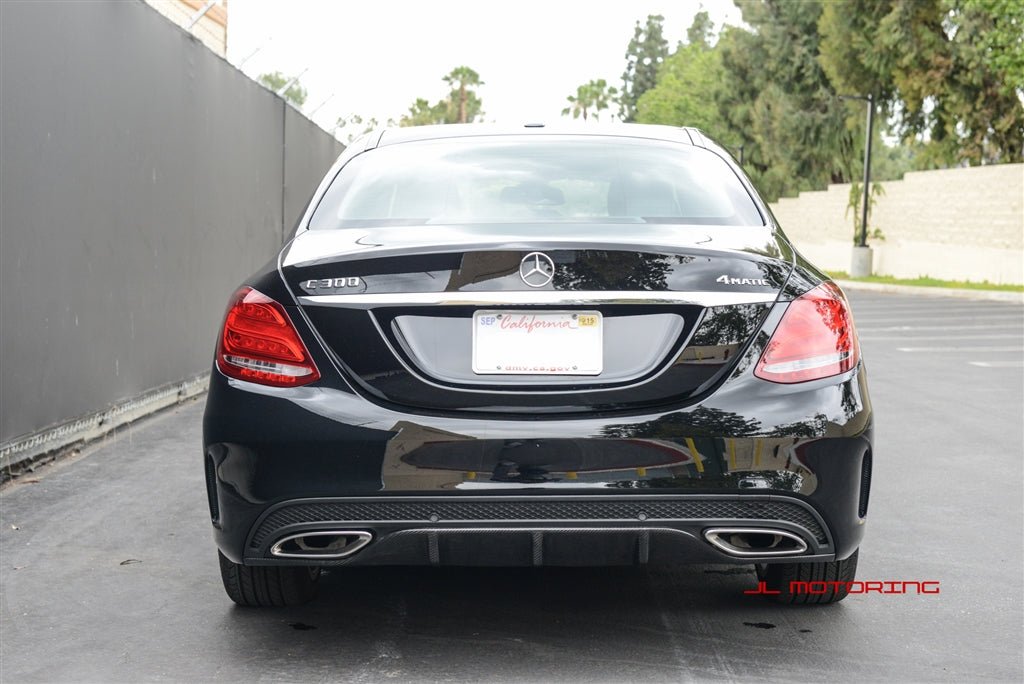 Mercedes Benz W205 C63 C300 C350 Sport Carbon Fiber Rear Diffuser - JL Motoring