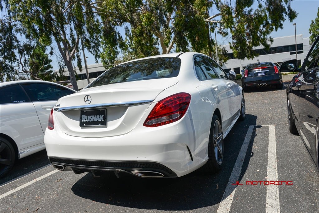Mercedes Benz W205 C63 C300 C350 Sport Carbon Fiber Rear Diffuser - JL Motoring