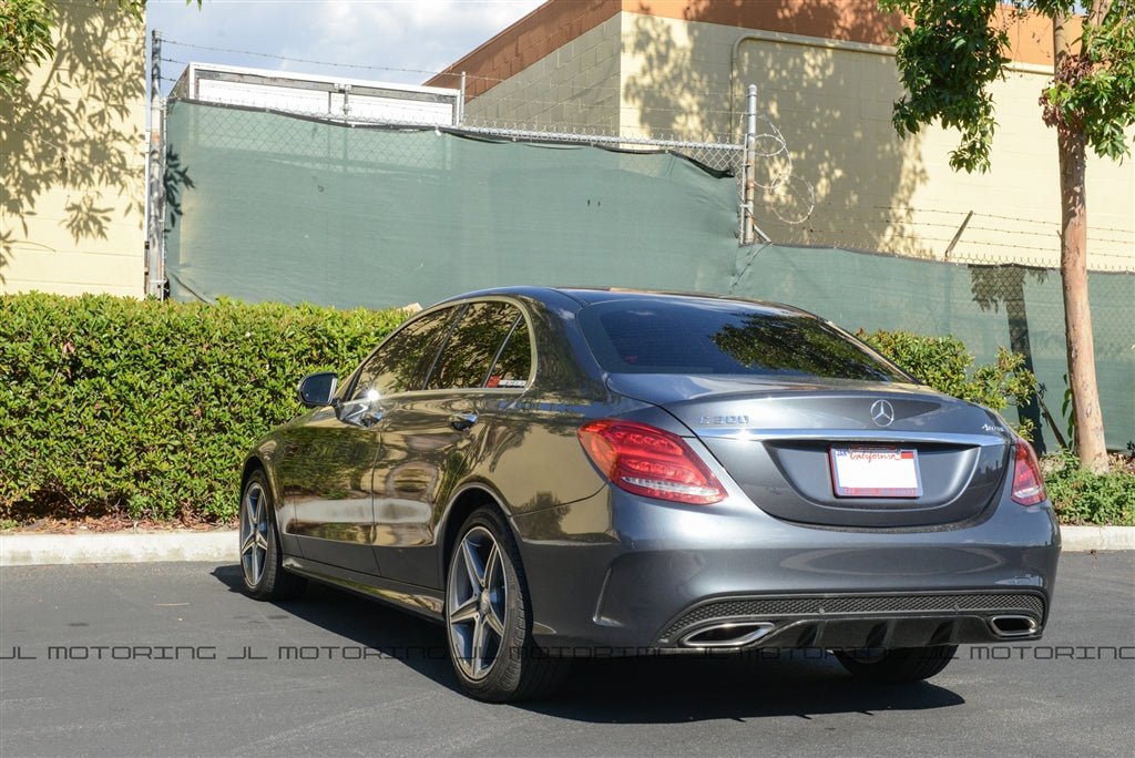 Mercedes Benz W205 C63 C300 C350 Sport Carbon Fiber Rear Diffuser - JL Motoring