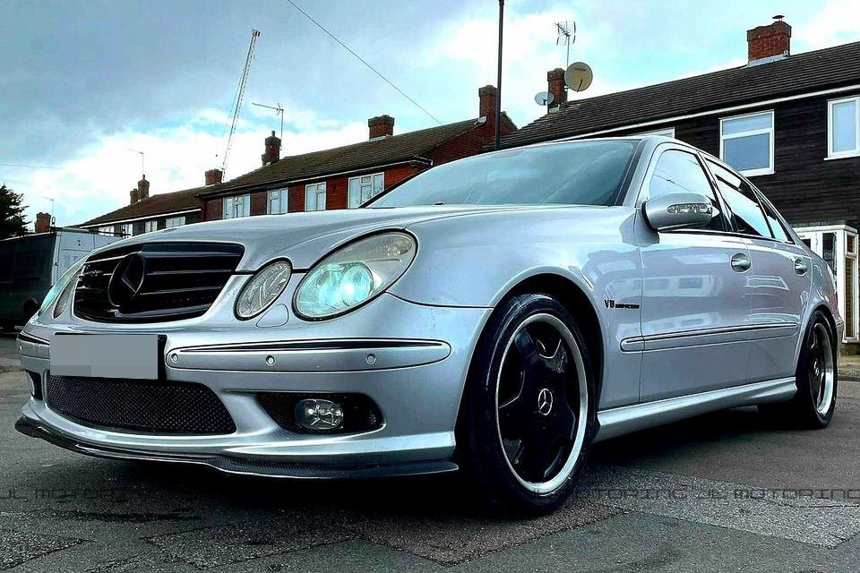 Mercedes Benz W211 E55 AMG Carbon Fiber Front Lip - JL Motoring