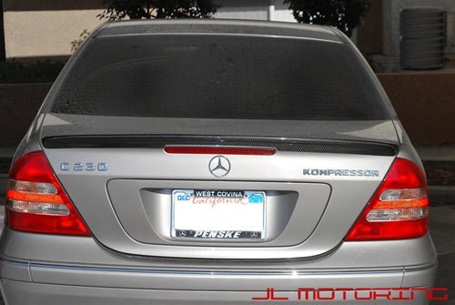 Mercedes W203 C Class AMG Style Trunk Spoiler - Carbon Fiber - JL Motoring