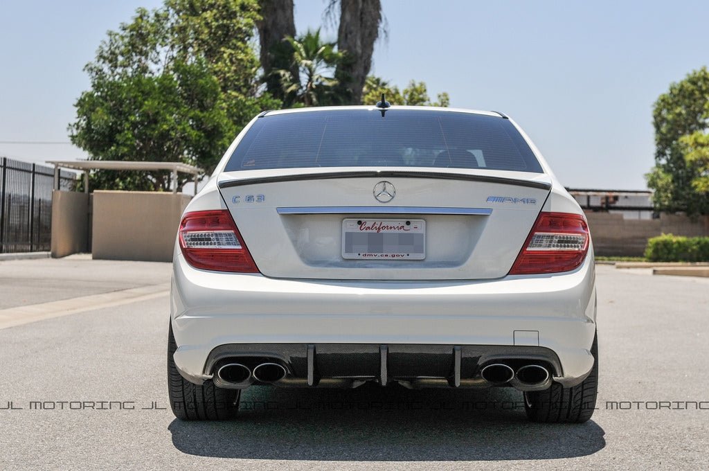 Mercedes W204 C Class AMG Style Carbon Fiber Trunk Spoiler - JL Motoring
