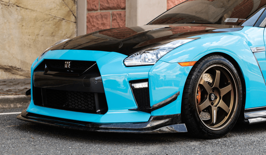 Nissan R35 GTR Carbon Fiber Front Bumper Canards - JL Motoring